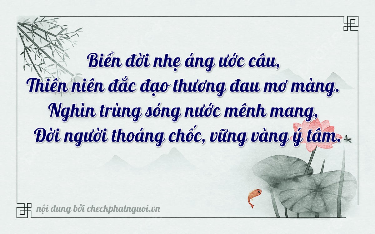 Bài thơ ý nghĩa cho <b>biển số 72AD-08262</b> tại website checkphatnguoi.vn
