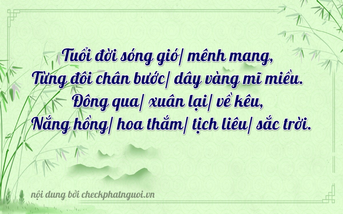 Bài thơ ý nghĩa cho <b>biển số 72AD-08272</b> tại website checkphatnguoi.vn