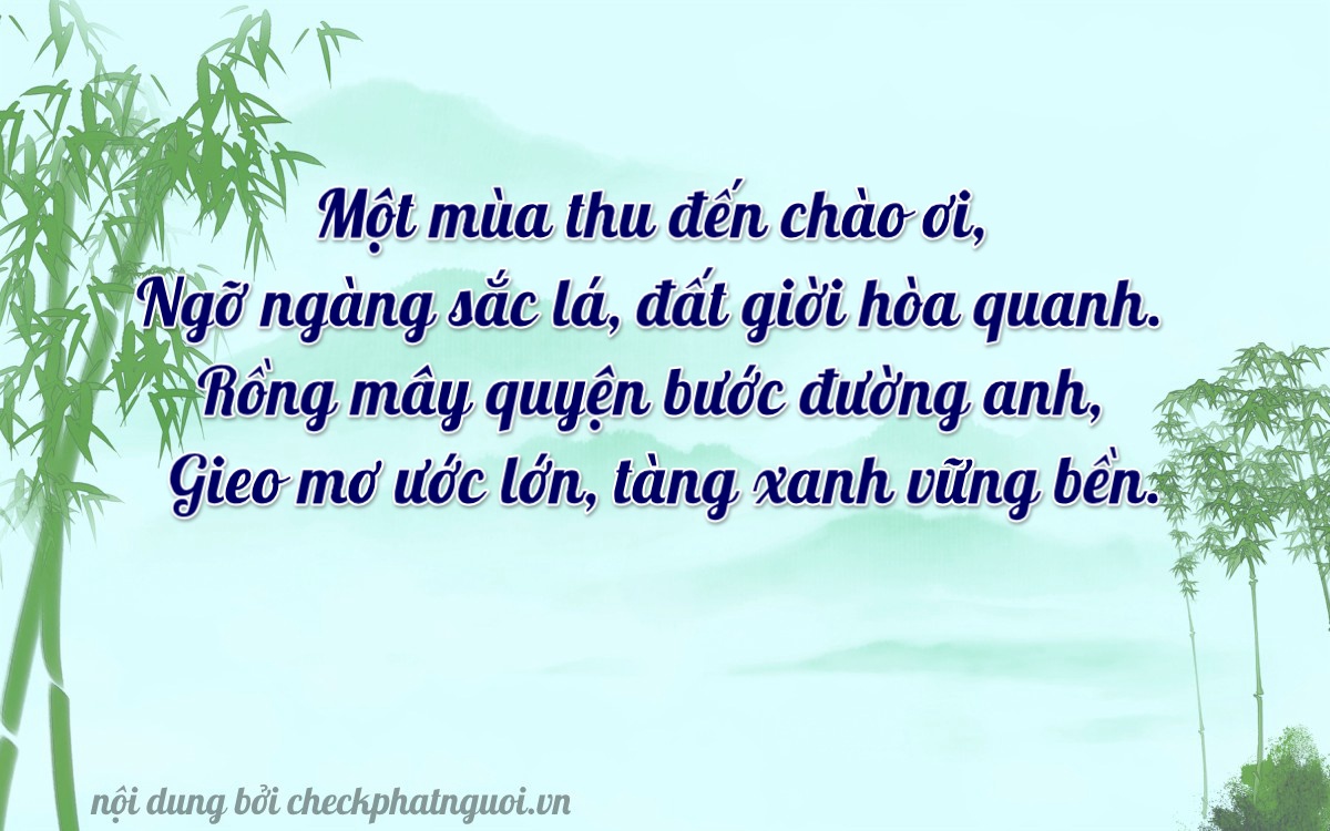 Bài thơ ý nghĩa cho <b>biển số 72AD-10422</b> tại website checkphatnguoi.vn