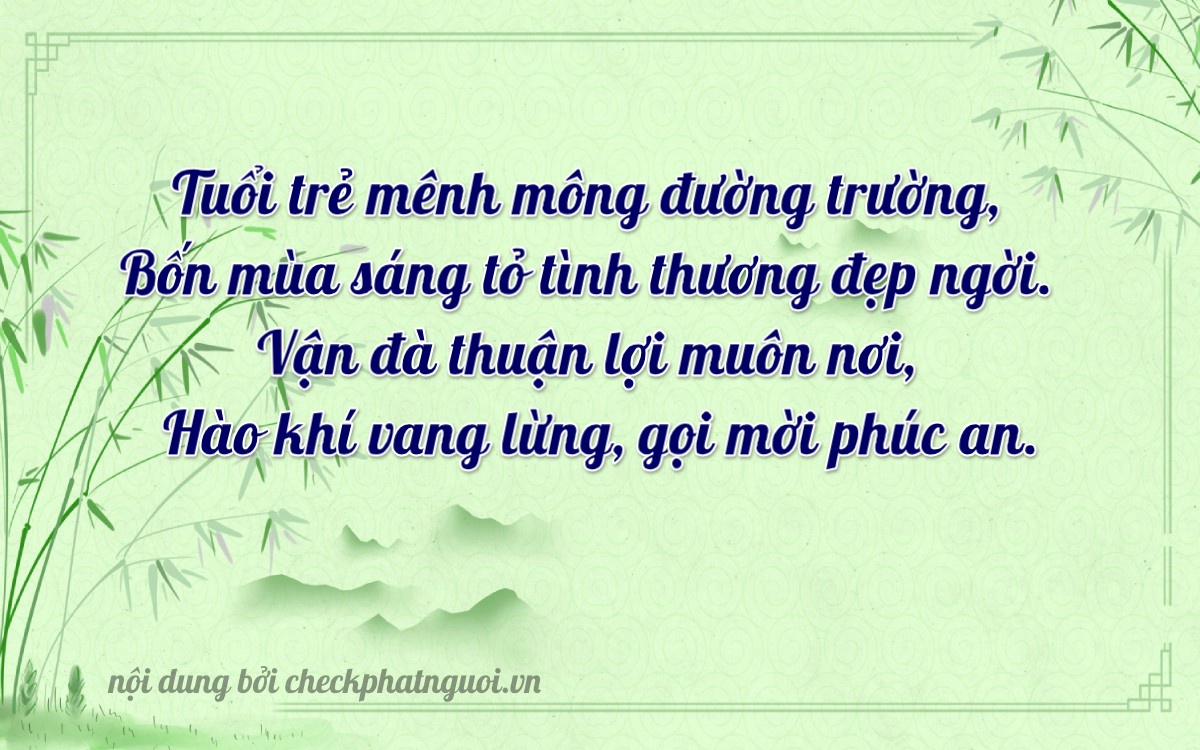 Bài thơ ý nghĩa cho <b>biển số 72AD-10774</b> tại website checkphatnguoi.vn