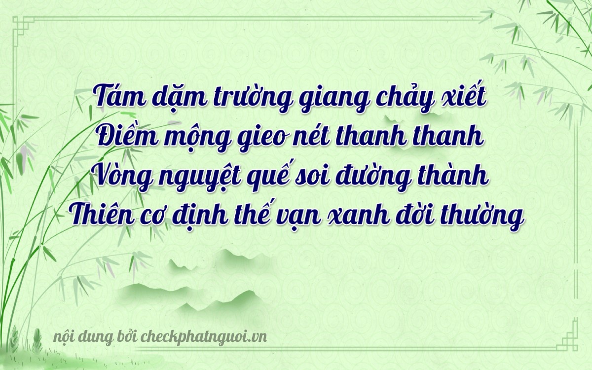 Bài thơ ý nghĩa cho <b>biển số 72AE-00880</b> tại website checkphatnguoi.vn