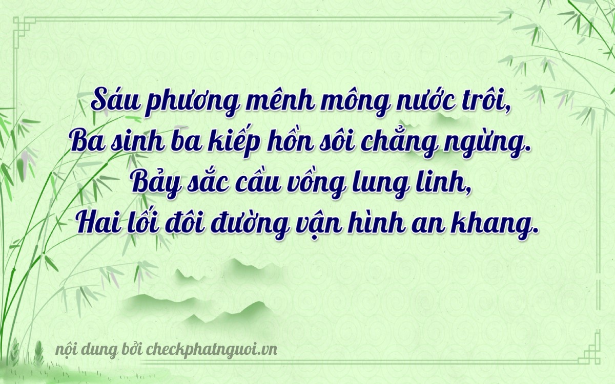 Bài thơ ý nghĩa cho <b>biển số 72AE-06372</b> tại website checkphatnguoi.vn