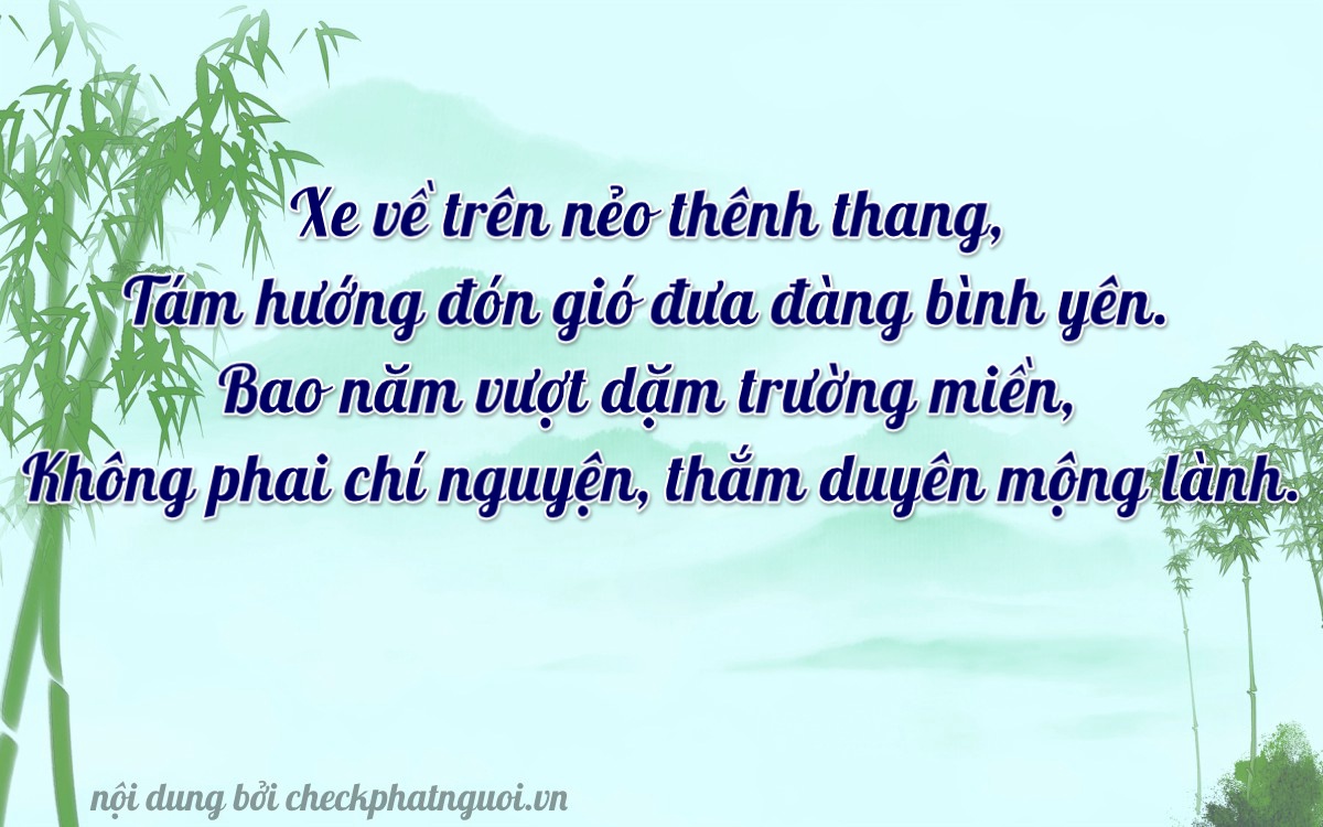 Bài thơ ý nghĩa cho <b>biển số 72AE-07803</b> tại website checkphatnguoi.vn