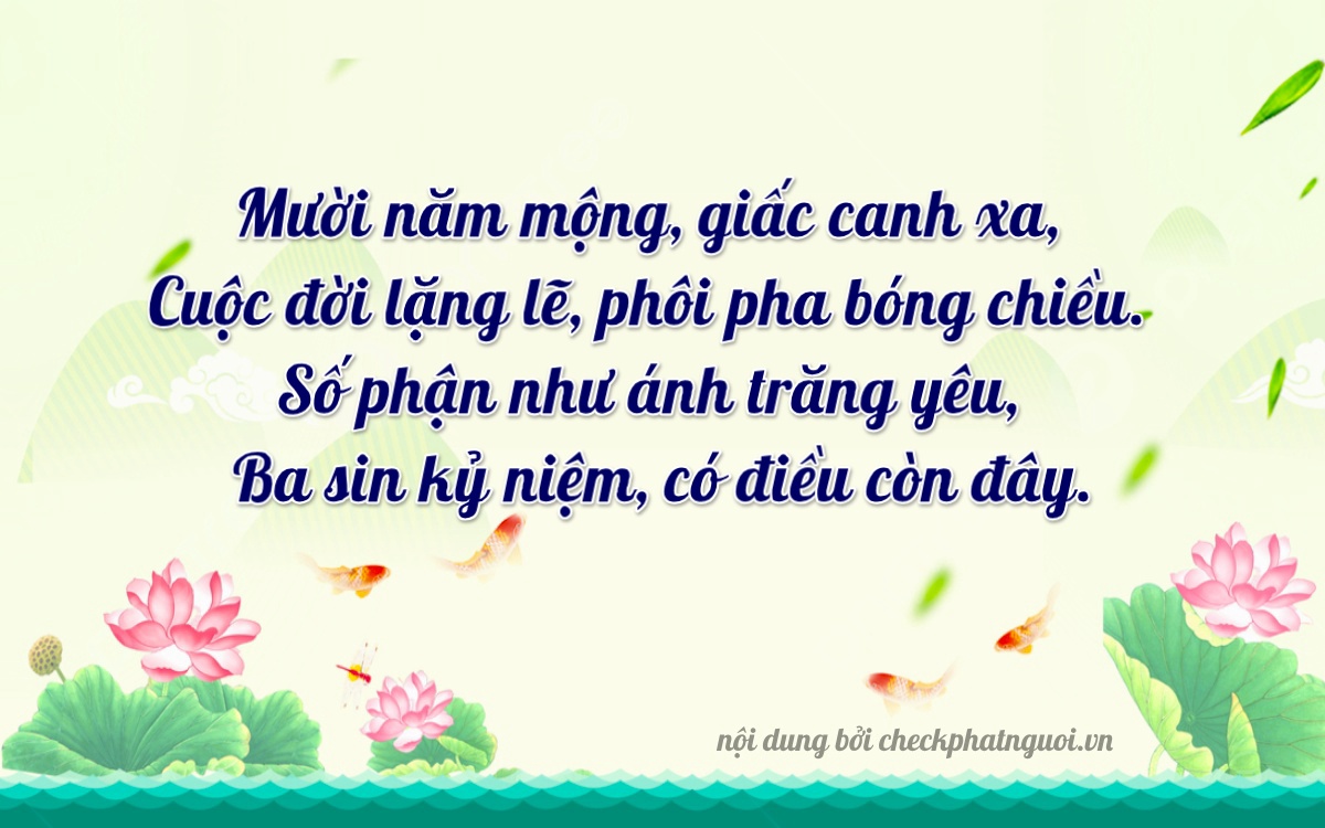 Bài thơ ý nghĩa cho <b>biển số 72AE-10231</b> tại website checkphatnguoi.vn