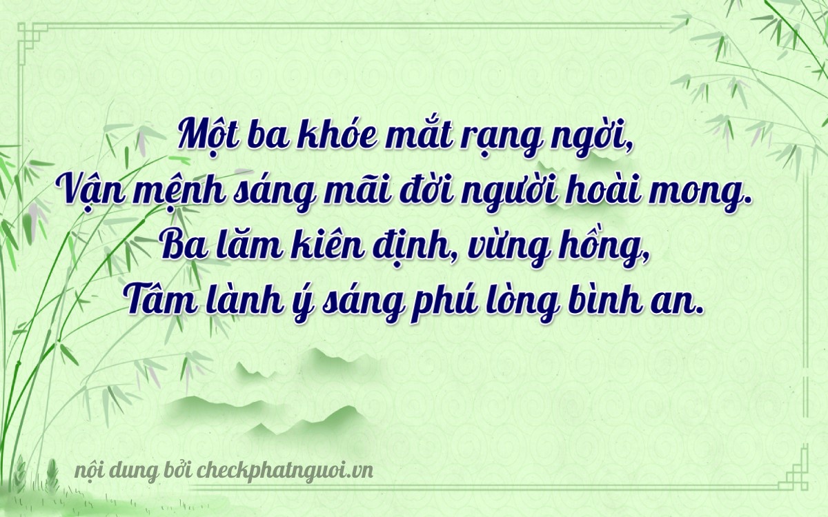Bài thơ ý nghĩa cho <b>biển số 72AE-11355</b> tại website checkphatnguoi.vn