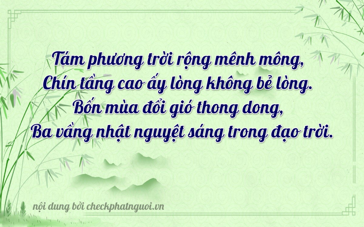 Bài thơ ý nghĩa cho <b>biển số 72AF-08943</b> tại website checkphatnguoi.vn