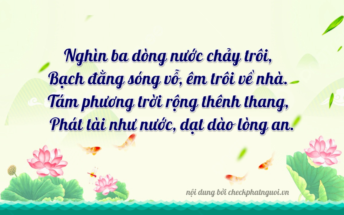 Bài thơ ý nghĩa cho <b>biển số 72AF-13888</b> tại website checkphatnguoi.vn