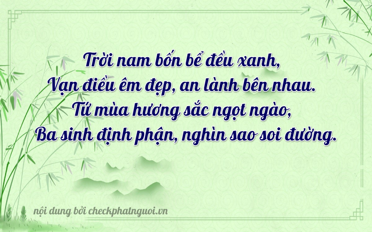 Bài thơ ý nghĩa cho <b>biển số 72AF-14430</b> tại website checkphatnguoi.vn