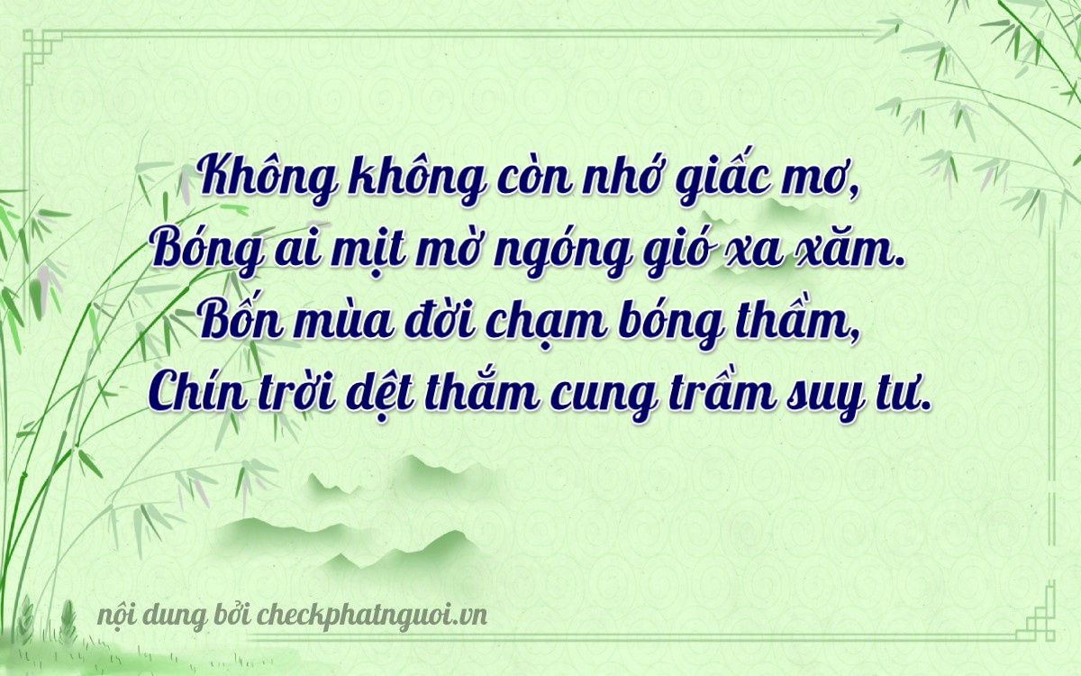 Bài thơ ý nghĩa cho <b>biển số 72AH-09449</b> tại website checkphatnguoi.vn