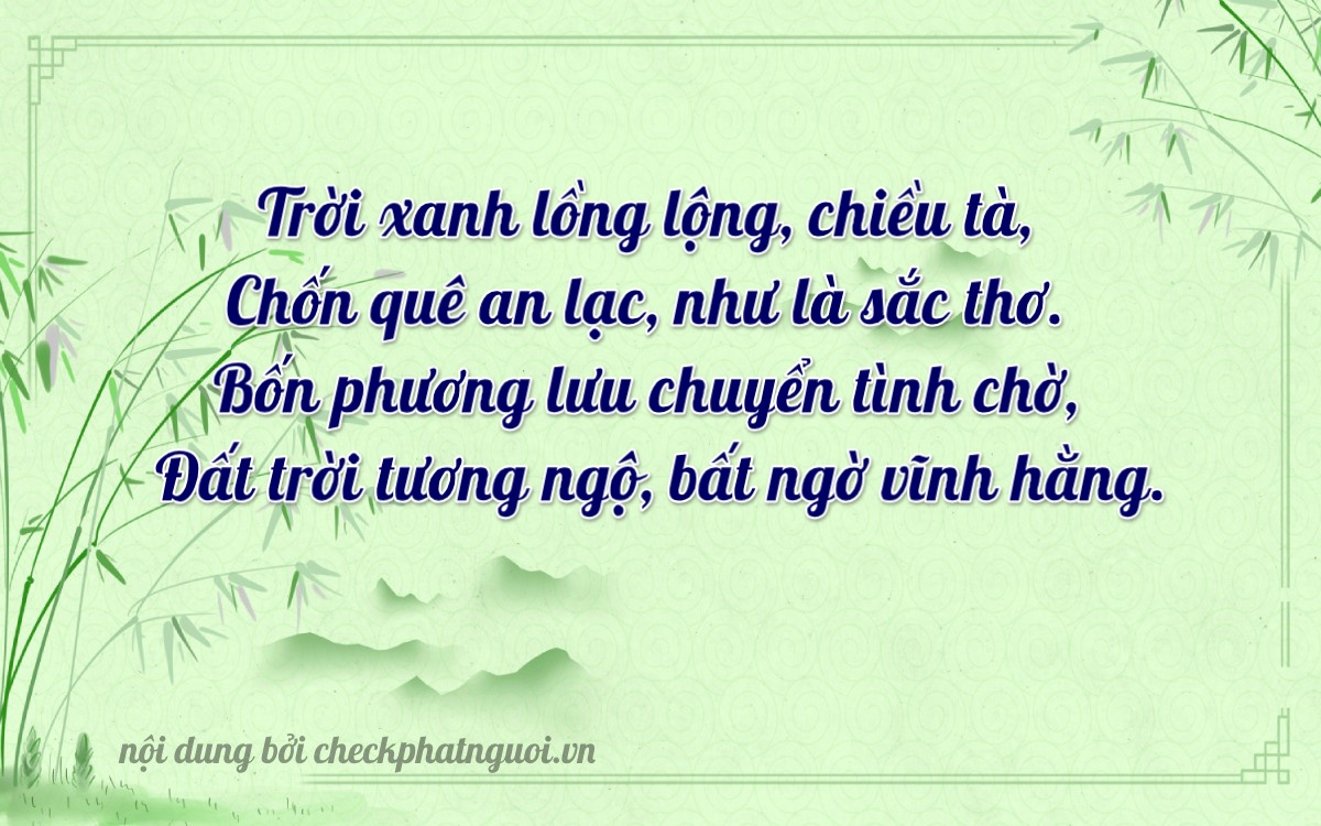 Bài thơ ý nghĩa cho <b>biển số 72AH-11738</b> tại website checkphatnguoi.vn