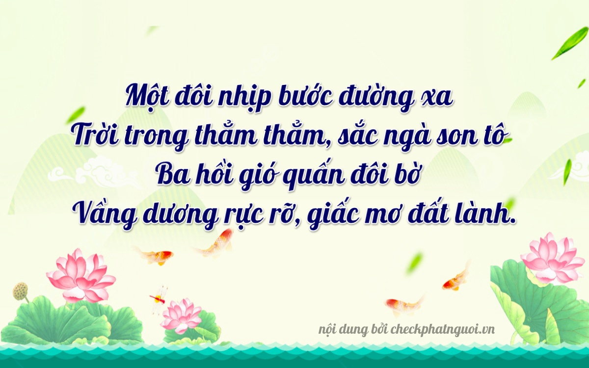 Bài thơ ý nghĩa cho <b>biển số 72AH-13213</b> tại website checkphatnguoi.vn