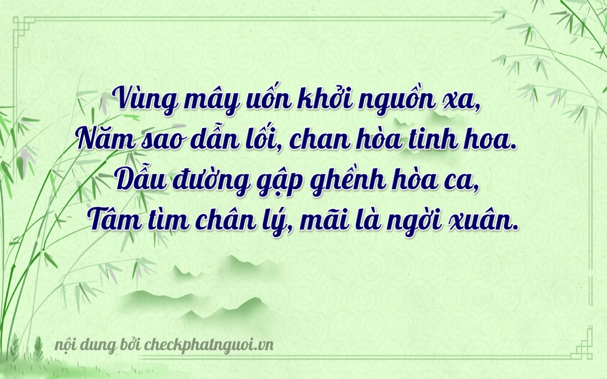 Bài thơ ý nghĩa cho <b>biển số 72AK-05541</b> tại website checkphatnguoi.vn