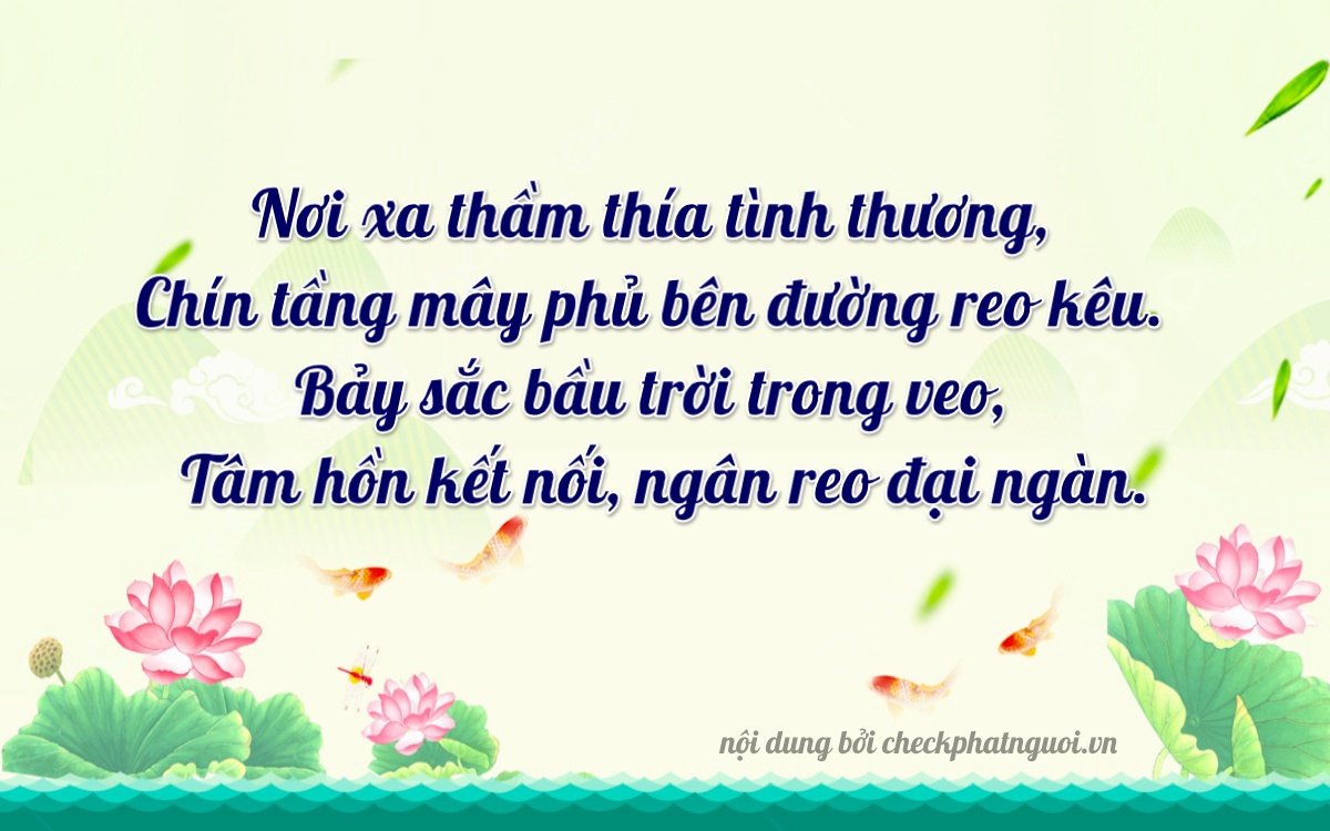 Bài thơ ý nghĩa cho <b>biển số 72AL-02976</b> tại website checkphatnguoi.vn