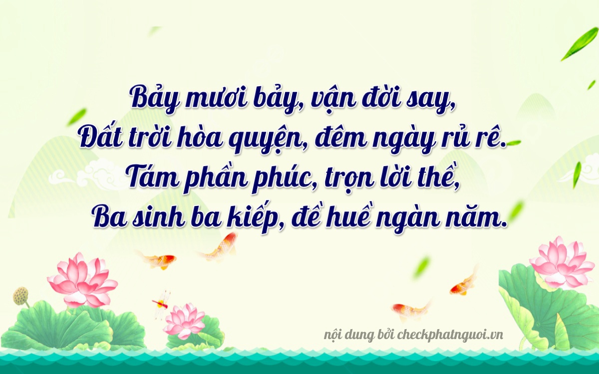 Bài thơ ý nghĩa cho <b>biển số 72AL-07783</b> tại website checkphatnguoi.vn