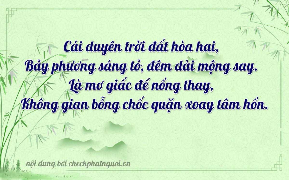 Bài thơ ý nghĩa cho <b>biển số 72AL-13702</b> tại website checkphatnguoi.vn