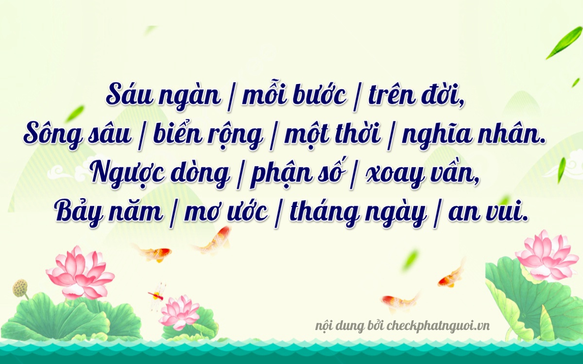 Bài thơ ý nghĩa cho <b>biển số 72B-06676</b> tại website checkphatnguoi.vn
