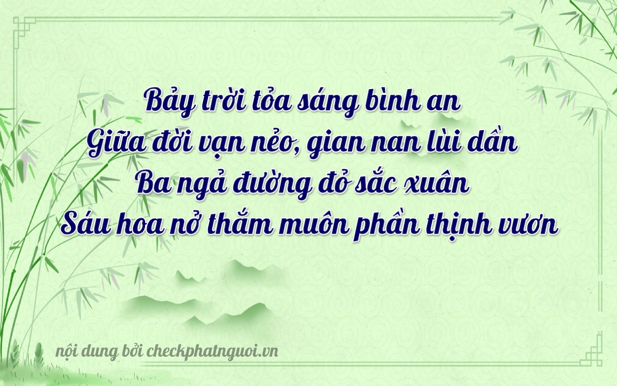 Bài thơ ý nghĩa cho <b>biển số 72B-07360</b> tại website checkphatnguoi.vn