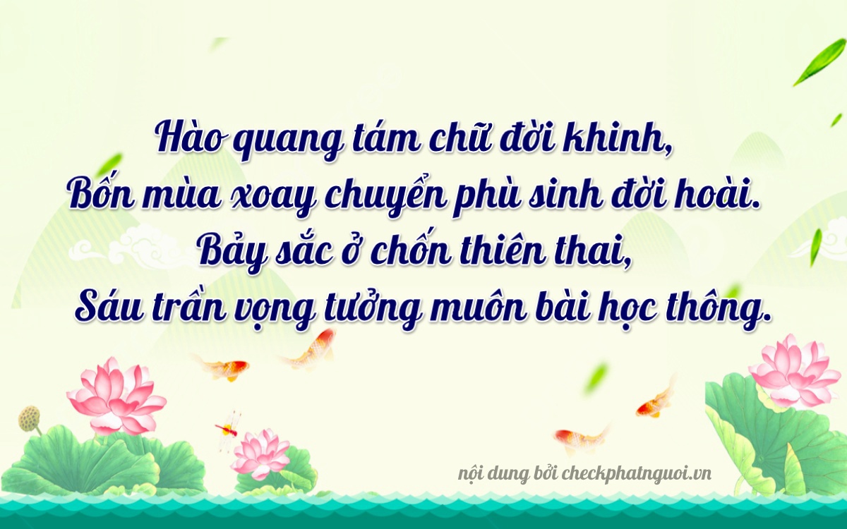 Bài thơ ý nghĩa cho <b>biển số 72B-08476</b> tại website checkphatnguoi.vn