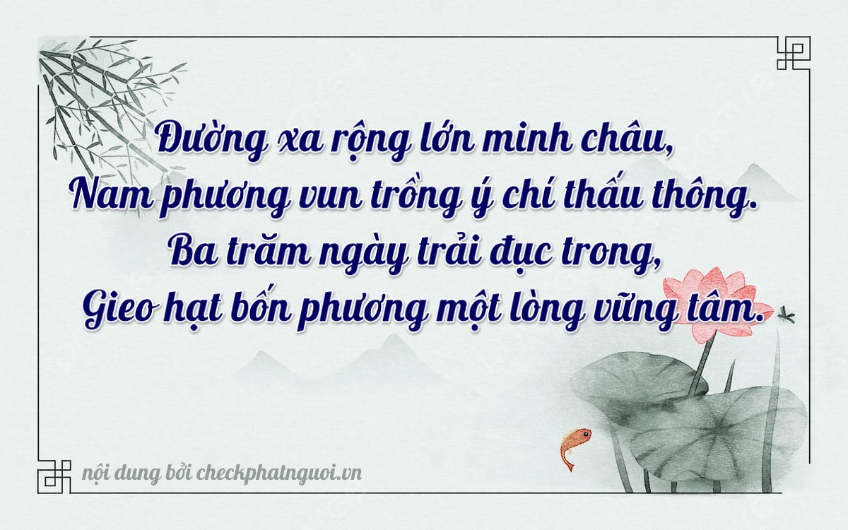 Bài thơ ý nghĩa cho <b>biển số 72B-10307</b> tại website checkphatnguoi.vn