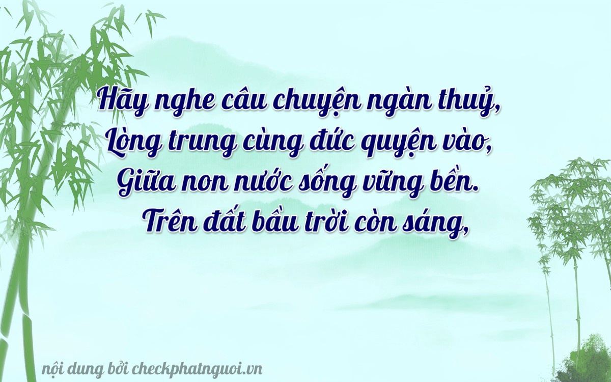 Bài thơ ý nghĩa cho <b>biển số 72C-07579</b> tại website checkphatnguoi.vn