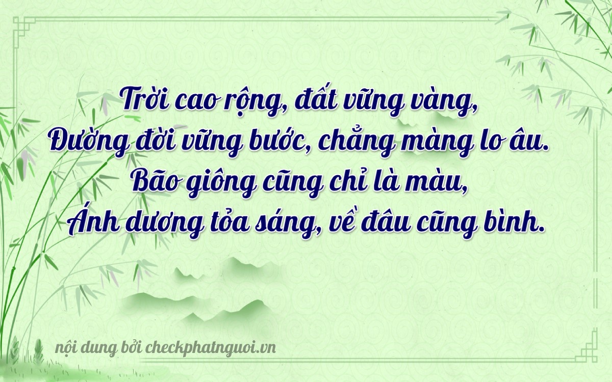 Bài thơ ý nghĩa cho <b>biển số 72C1-38598</b> tại website checkphatnguoi.vn