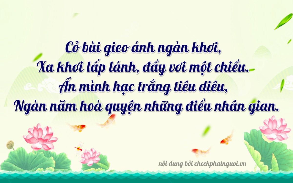 Bài thơ ý nghĩa cho <b>biển số 72C1-44035</b> tại website checkphatnguoi.vn