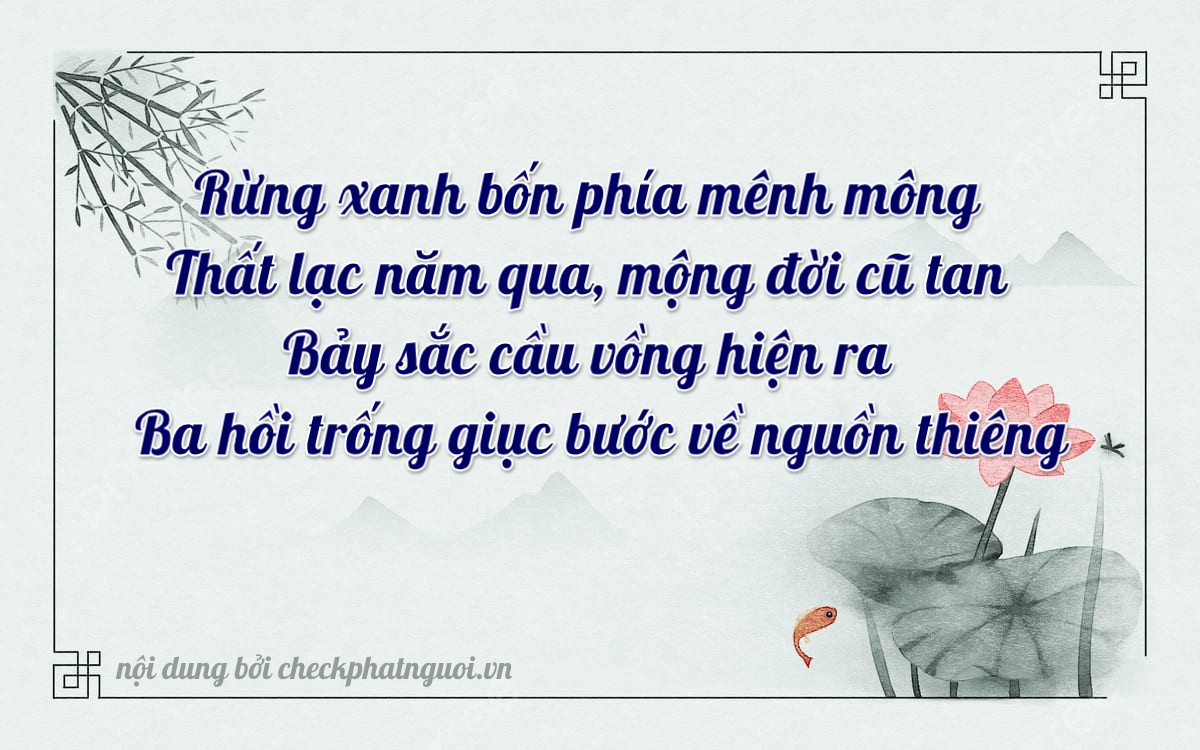 Bài thơ ý nghĩa cho <b>biển số 72C1-44763</b> tại website checkphatnguoi.vn