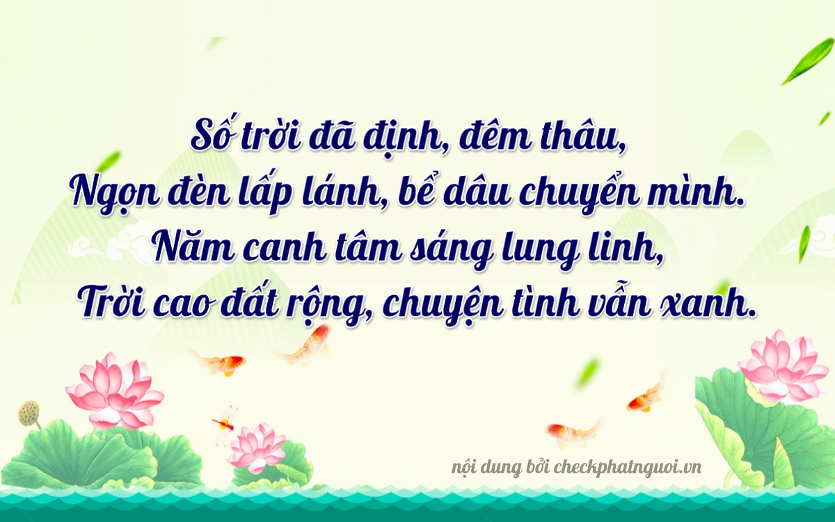 Bài thơ ý nghĩa cho <b>biển số 72C1-56041</b> tại website checkphatnguoi.vn