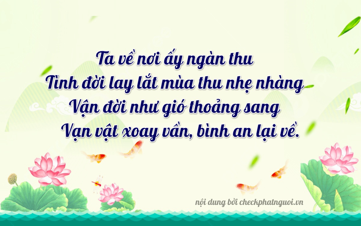 Bài thơ ý nghĩa cho <b>biển số 72C1-64070</b> tại website checkphatnguoi.vn