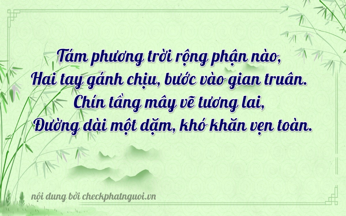 Bài thơ ý nghĩa cho <b>biển số 72C1-82941</b> tại website checkphatnguoi.vn