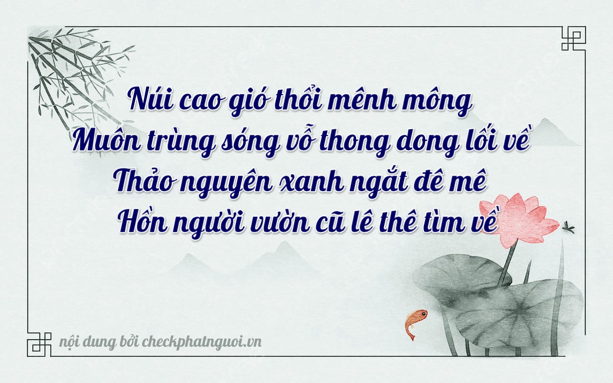 Bài thơ ý nghĩa cho <b>biển số 72C1-84101</b> tại website checkphatnguoi.vn