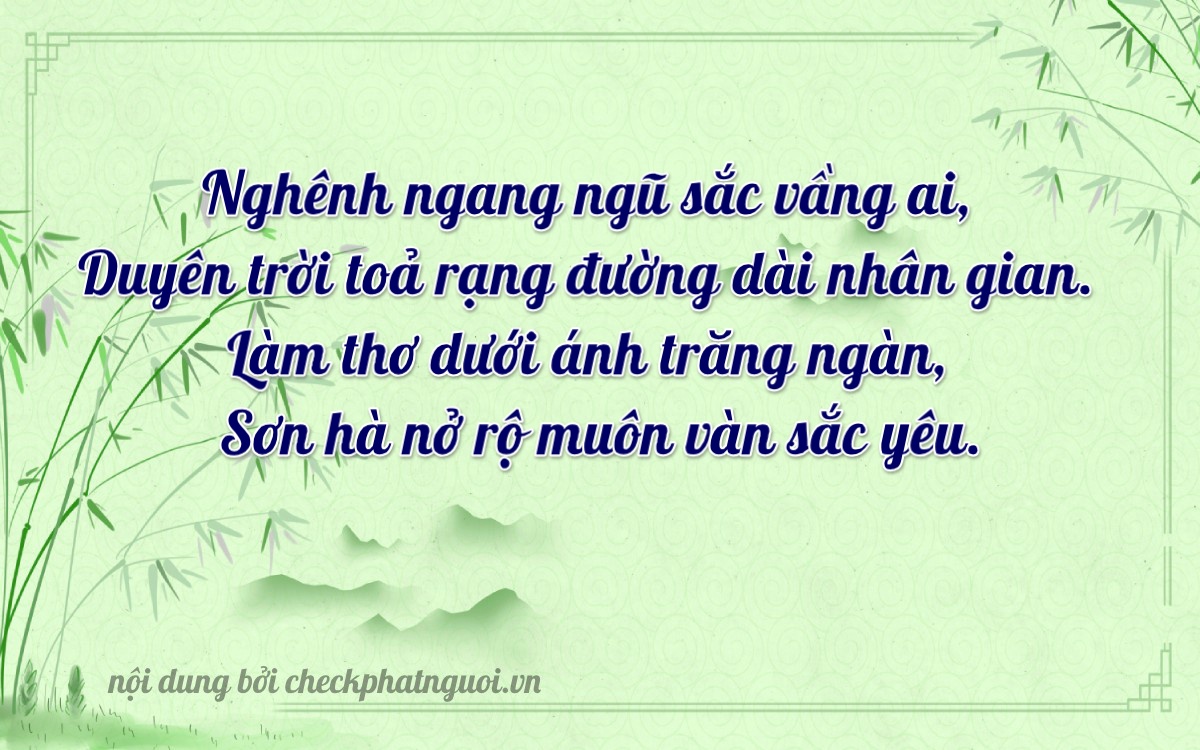 Bài thơ ý nghĩa cho <b>biển số 72C1-86542</b> tại website checkphatnguoi.vn