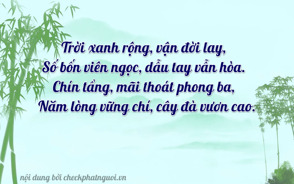 Bài thơ ý nghĩa cho <b>biển số 72C2-04953</b> tại website checkphatnguoi.vn