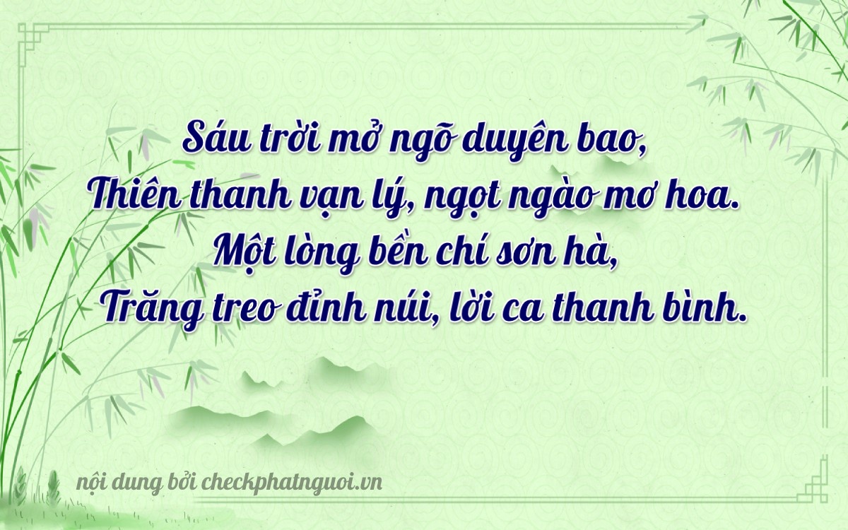 Bài thơ ý nghĩa cho <b>biển số 72C2-06101</b> tại website checkphatnguoi.vn