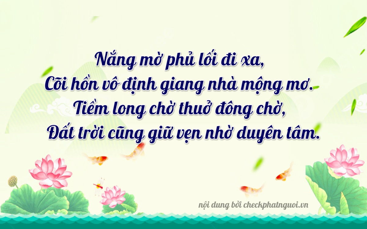 Bài thơ ý nghĩa cho <b>biển số 72C2-10865</b> tại website checkphatnguoi.vn