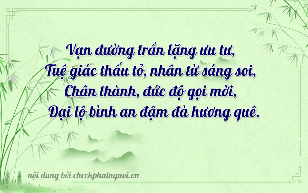 Bài thơ ý nghĩa cho <b>biển số 72C-22987</b> tại website checkphatnguoi.vn