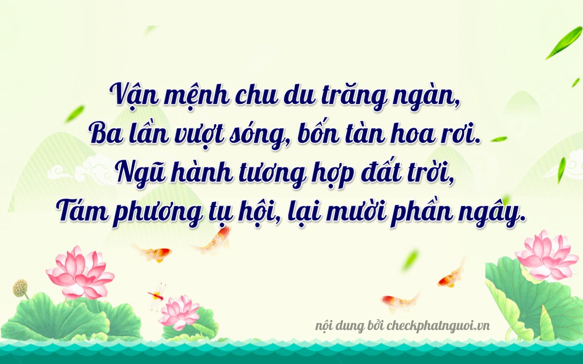 Bài thơ ý nghĩa cho <b>biển số 72C2-30583</b> tại website checkphatnguoi.vn