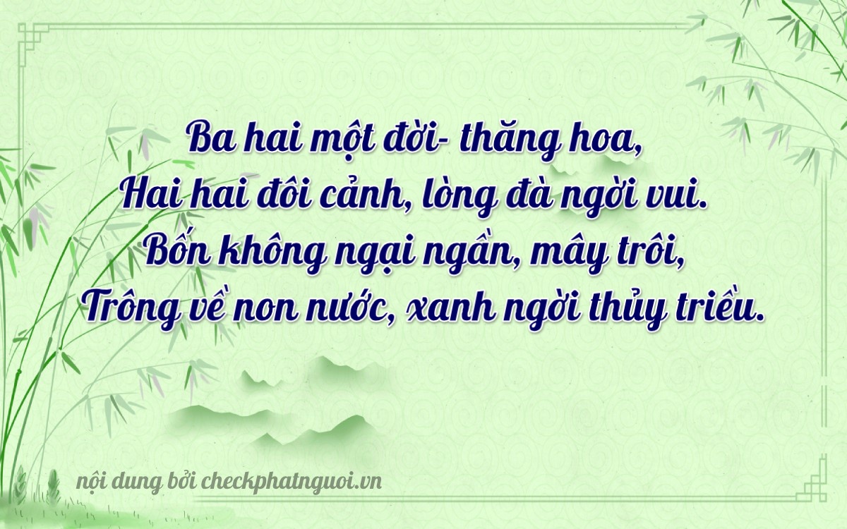 Bài thơ ý nghĩa cho <b>biển số 72C2-32230</b> tại website checkphatnguoi.vn
