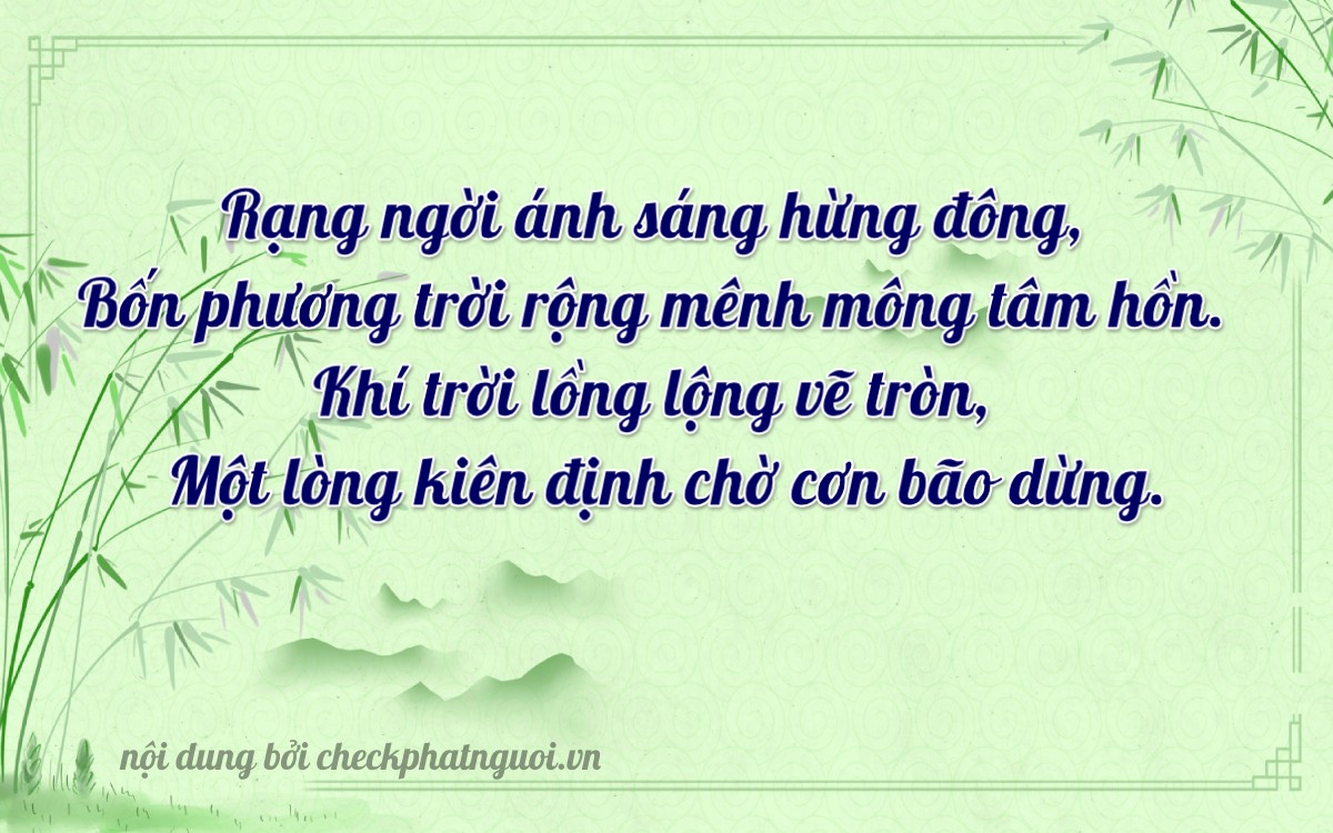 Bài thơ ý nghĩa cho <b>biển số 72C2-54210</b> tại website checkphatnguoi.vn