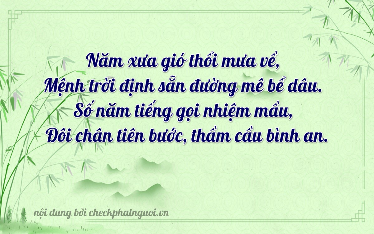 Bài thơ ý nghĩa cho <b>biển số 72C2-54593</b> tại website checkphatnguoi.vn