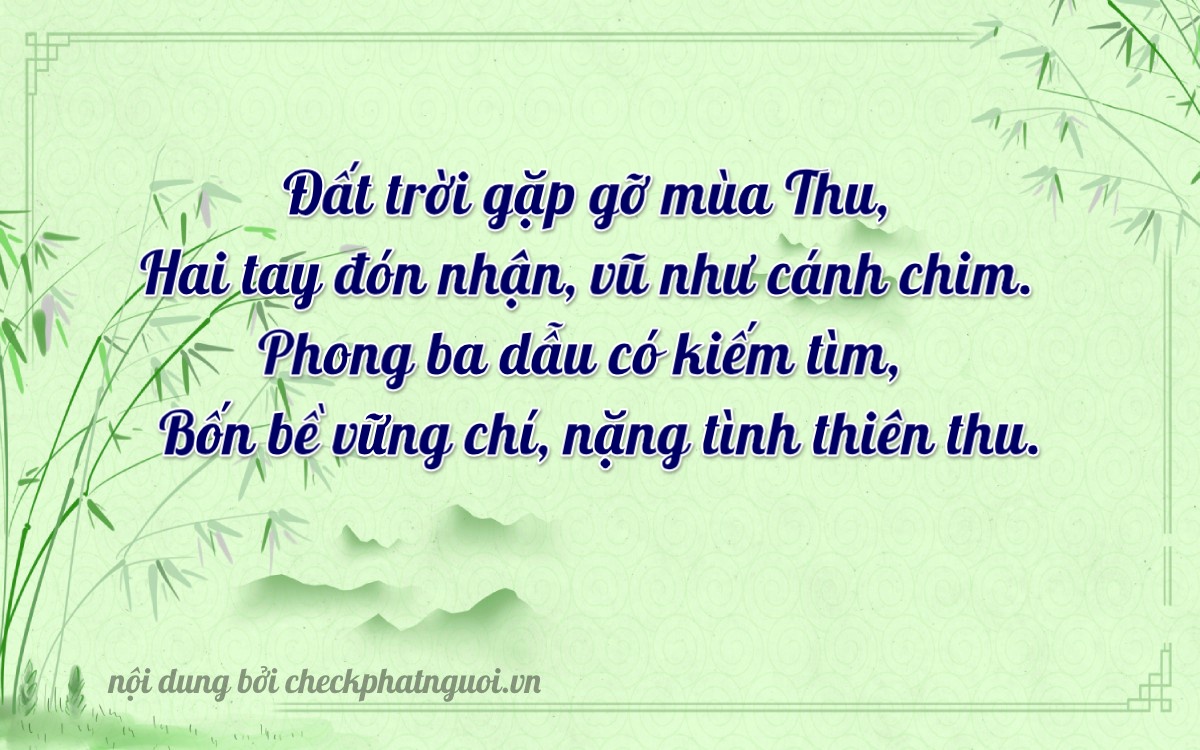 Bài thơ ý nghĩa cho <b>biển số 72D1-23504</b> tại website checkphatnguoi.vn