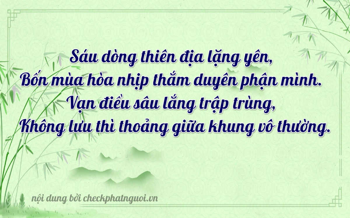 Bài thơ ý nghĩa cho <b>biển số 72D1-26290</b> tại website checkphatnguoi.vn