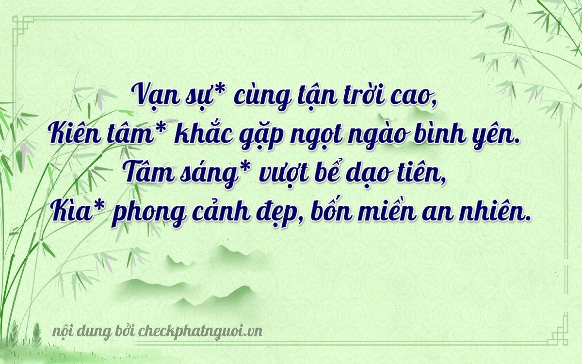 Bài thơ ý nghĩa cho <b>biển số 72D1-31308</b> tại website checkphatnguoi.vn