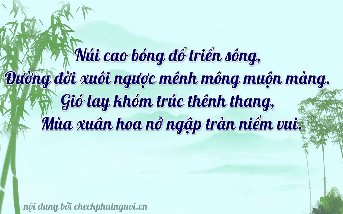 Bài thơ ý nghĩa cho <b>biển số 72D1-42085</b> tại website checkphatnguoi.vn