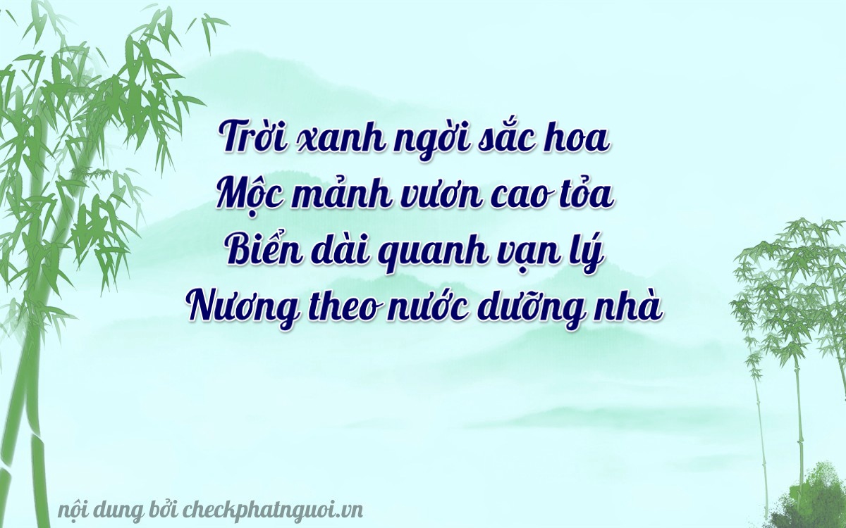 Bài thơ ý nghĩa cho <b>biển số 72E1-08153</b> tại website checkphatnguoi.vn