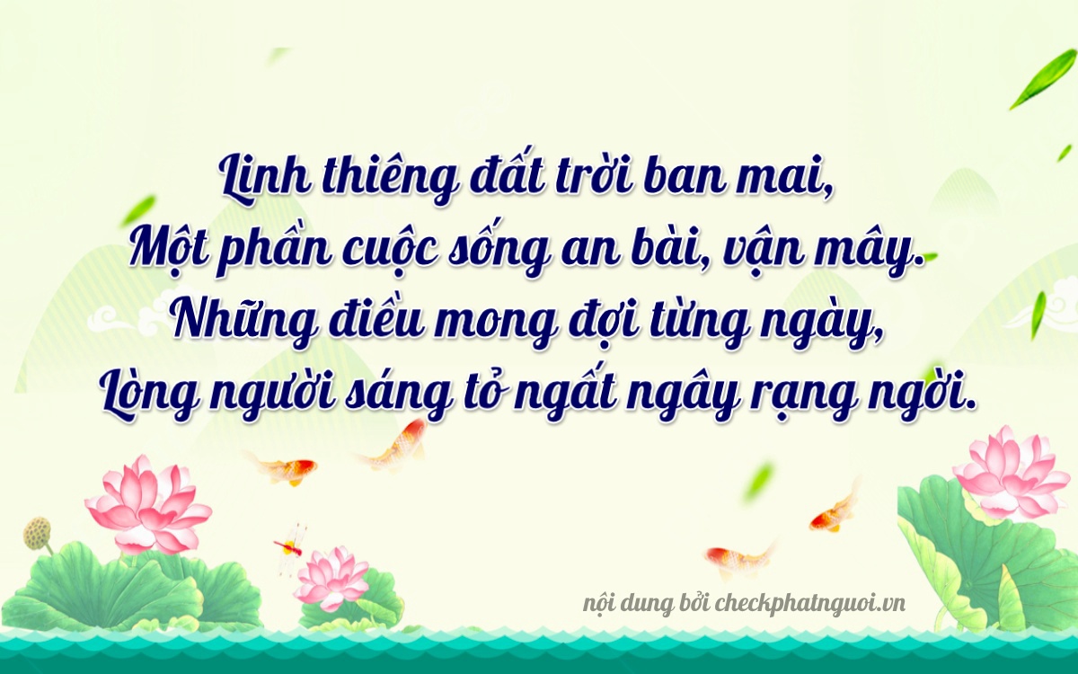 Bài thơ ý nghĩa cho <b>biển số 72E1-11121</b> tại website checkphatnguoi.vn