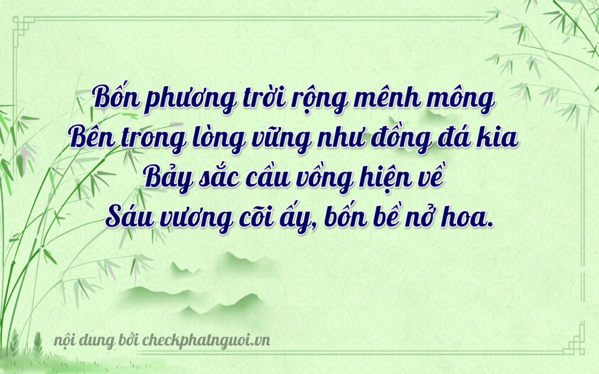 Bài thơ ý nghĩa cho <b>biển số 72E1-43760</b> tại website checkphatnguoi.vn