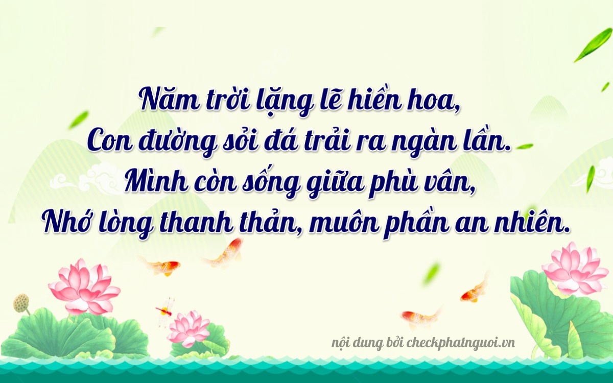 Bài thơ ý nghĩa cho <b>biển số 72E1-59612</b> tại website checkphatnguoi.vn