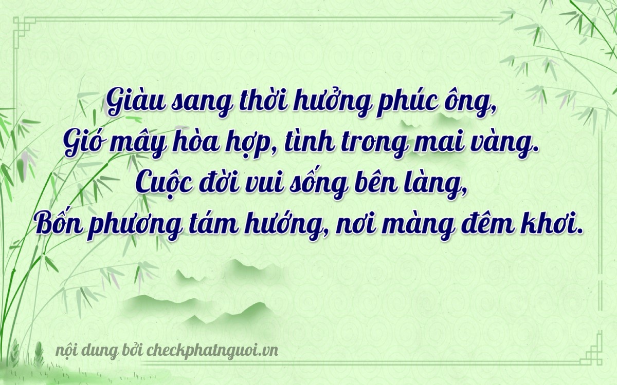 Bài thơ ý nghĩa cho <b>biển số 72E1-76031</b> tại website checkphatnguoi.vn