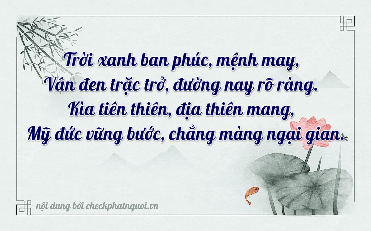 Bài thơ ý nghĩa cho <b>biển số 72E1-81011</b> tại website checkphatnguoi.vn